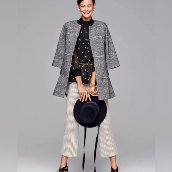 Cabi The Times Jacket MED Black White Tweed Hook Eye Closure Style 5299 - Picture 1 of 7